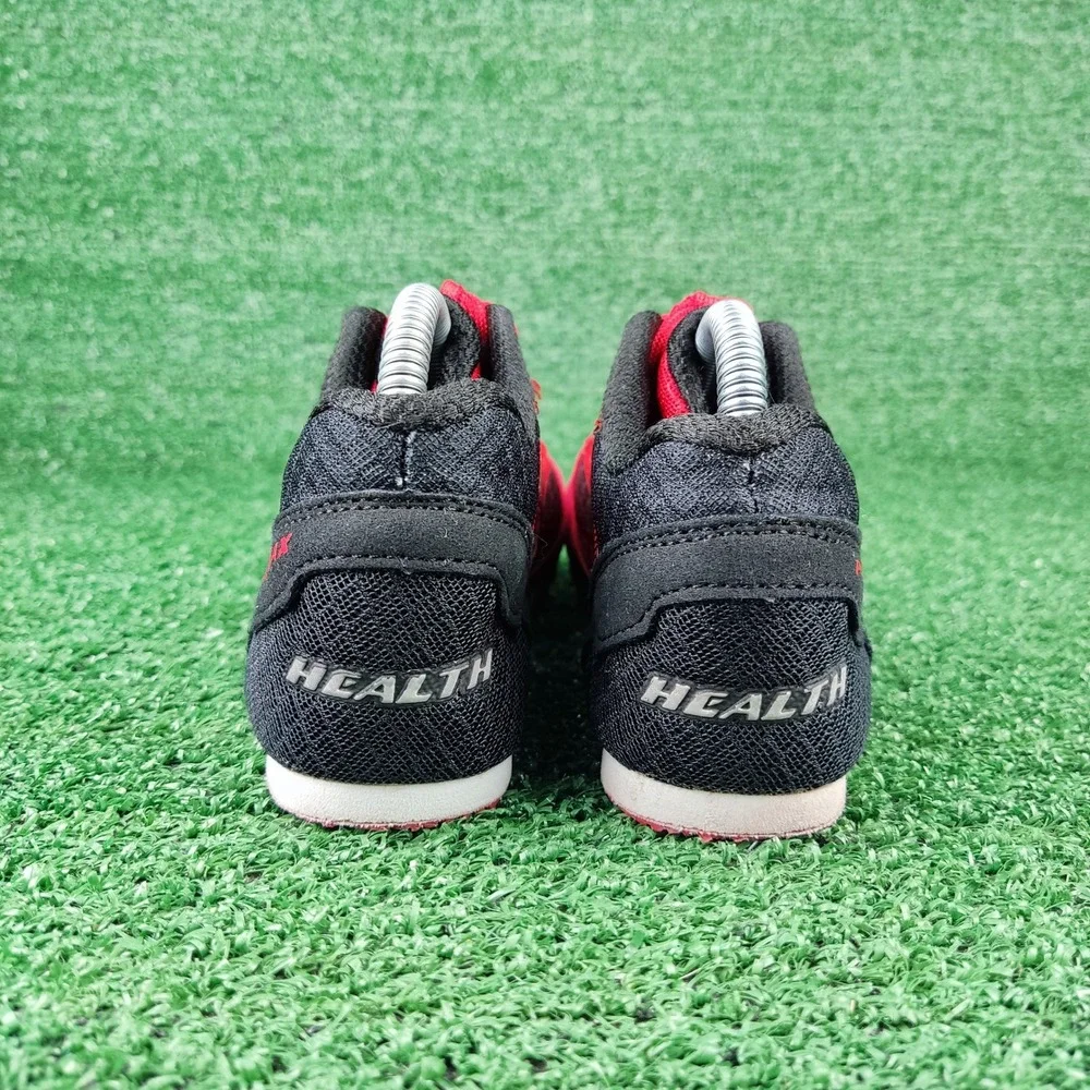 Health Track Spikes Kids Size 5 Red Black Promax H2204 Athletic Racing Shoes